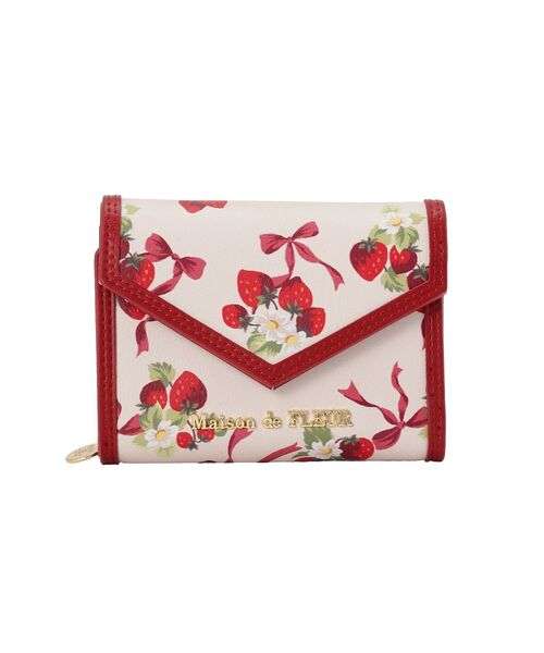Shirono　Maison de FLEUR 財布いちご柄 いちご柄ウォレット（財布）｜Maison de FLEUR（メゾンドフルール）の