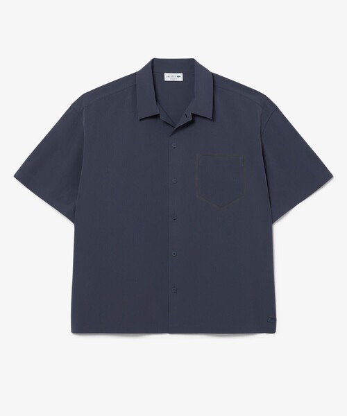 LACOSTE（ラコステ）の「撥水 オーバーサイズ ストレッチオープンカラーポプリンシャツ（シャツ/ブラウス・メンズ・ダークアッシュ/ベージュ・38/39/41/40）」の12枚目の写真