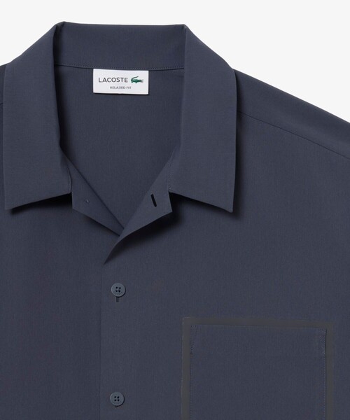 LACOSTE（ラコステ）の「撥水 オーバーサイズ ストレッチオープンカラーポプリンシャツ（シャツ/ブラウス・メンズ・ダークアッシュ/ベージュ・38/39/41/40）」の13枚目の写真