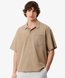 LACOSTE | 撥水 オーバーサイズ ストレッチオープンカラーポプリンシャツ(シャツ/ブラウス)