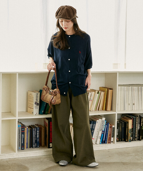 U.S. POLO ASSN.(ユーエスポロアッスン)の「U.S. POLO ASSN. × PUBLUX/ユーエスポロアッスン <接触冷感>別注 クルーネック サマーニット カーディガン 限定展開(カーディガン/ボレロ・メンズ・ブラック/チャコールグレー/グレー/ネイビー/ブラウン・LARGE/MEDIUM/SMALL)」の17枚目の写真
