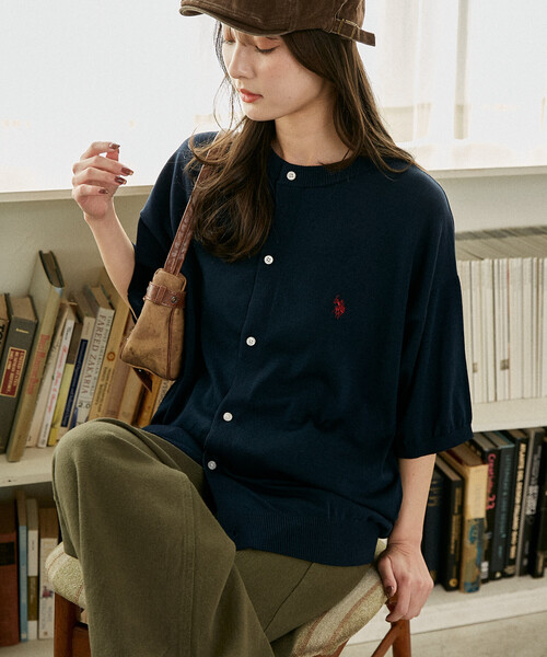 U.S. POLO ASSN.(ユーエスポロアッスン)の「U.S. POLO ASSN. × PUBLUX/ユーエスポロアッスン <接触冷感>別注 クルーネック サマーニット カーディガン 限定展開(カーディガン/ボレロ・メンズ・ブラック/チャコールグレー/グレー/ネイビー/ブラウン・LARGE/MEDIUM/SMALL)」の19枚目の写真
