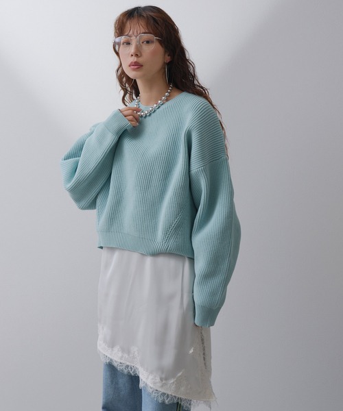 bohmal（ボマール）の「サテンレースアシメキャミ（キャミソール・レディース・アイボリー/ブラック・FREE）」の10枚目の写真