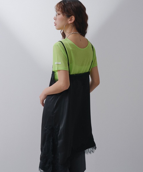 bohmal（ボマール）の「サテンレースアシメキャミ（キャミソール・レディース・アイボリー/ブラック・FREE）」の14枚目の写真