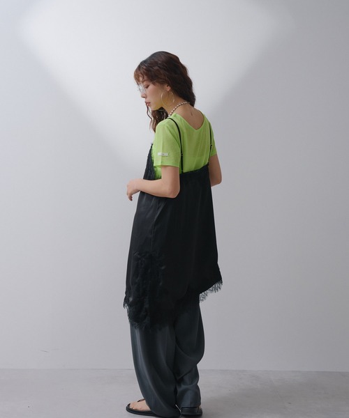 bohmal（ボマール）の「サテンレースアシメキャミ（キャミソール・レディース・アイボリー/ブラック・FREE）」の15枚目の写真