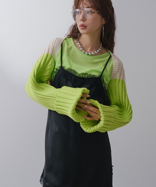 bohmal（ボマール）の「サテンレースアシメキャミ（キャミソール・レディース・アイボリー/ブラック・FREE）」の16枚目の写真