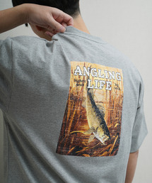 ZIP FIVE（ジップファイブ）の「【Trout】高密度編み 度詰め天竺 2タイプデザイン クラシックバックプリント フロントクラッシュプリント  半袖Tシャツ（Tシャツ/カットソー）」