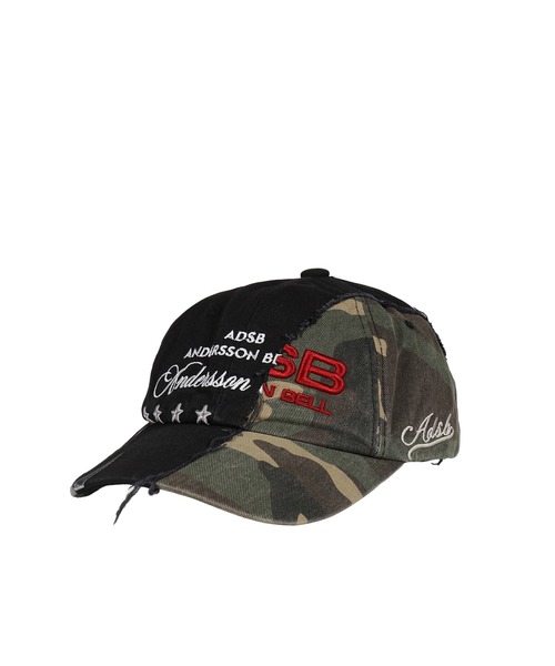 NUBIAN(ヌビアン)の「CAMOUFLAGE SPLIT PANELED CAP(キャップ・レディース・ブラック・OS)」の2枚目の写真