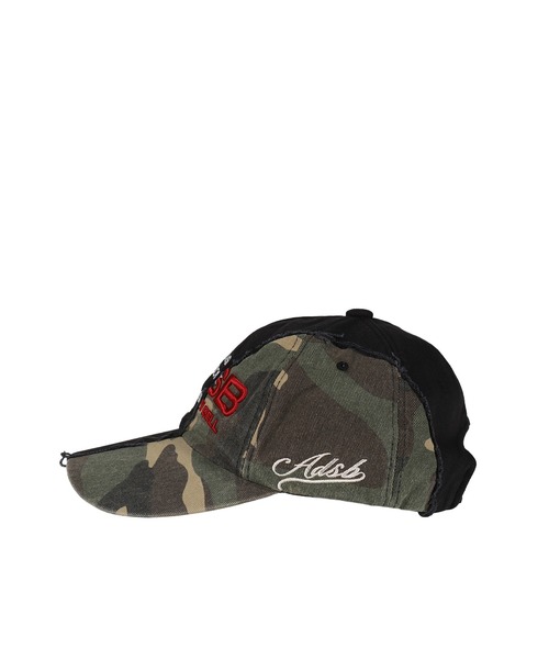 NUBIAN(ヌビアン)の「CAMOUFLAGE SPLIT PANELED CAP(キャップ・レディース・ブラック・OS)」の3枚目の写真