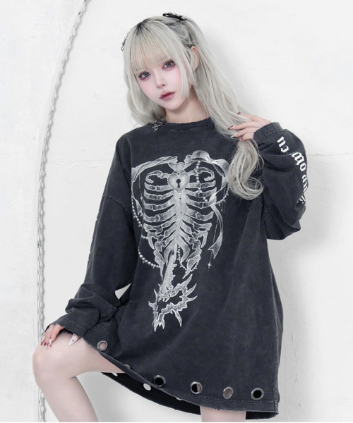 ハトメロングTシャツ（Tシャツ/カットソー）｜mine by LAFARY（マイン