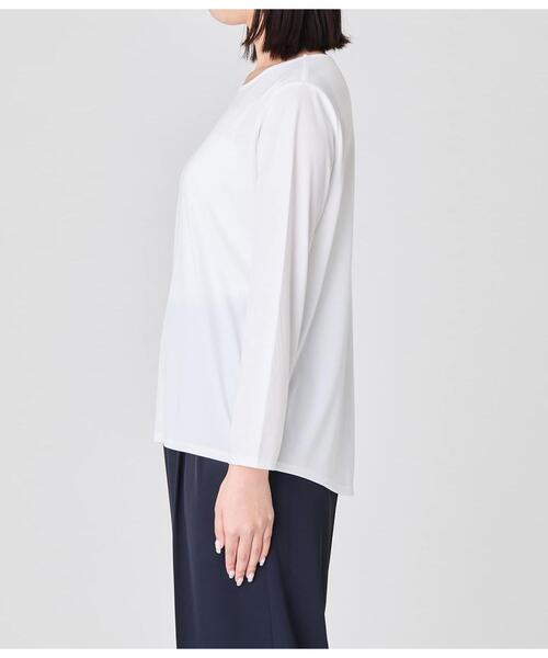 Park Slope NEWYORKER(パークスロープニューヨーカー)の「【着回し・オンオフ】クルーネックプルオーバー(Tシャツ/カットソー・レディース・ブラック/ホワイト・L/M)」の21枚目の写真