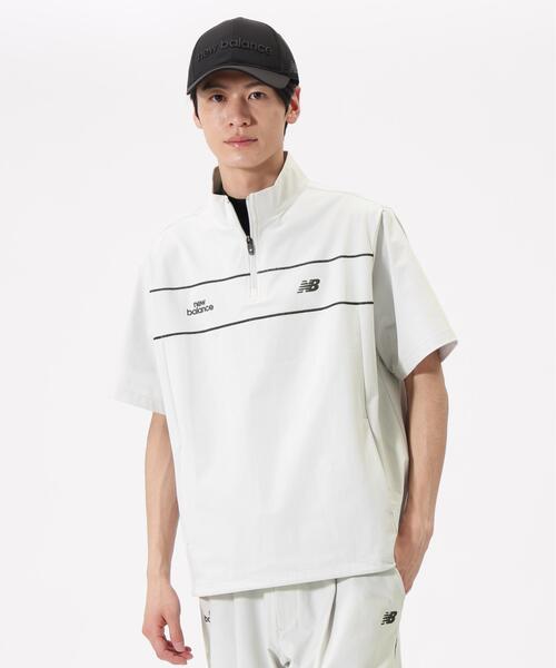 New Balance Golf（ニューバランスゴルフ）の「【new balance golf】ハーフスリーブ スタンドジップ プルオーバー (MENS)（スウェット・メンズ・ブラック/グレー系その他/カーキ・MEDIUM/X-LARGE/XX-LARGE/LARGE）」の2枚目の写真