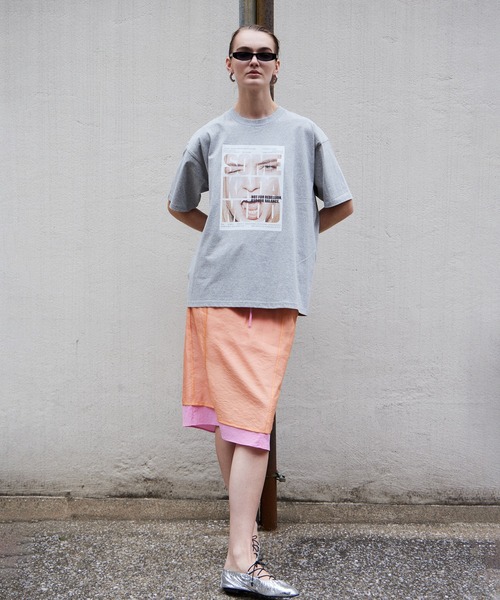 MAISON SPECIAL(メゾンスペシャル)の「Sheer Layered Color Skirt/シアーレイヤードカラースカート(スカート・レディース・グリーン/パープル/オレンジ・36/38)」の4枚目の写真