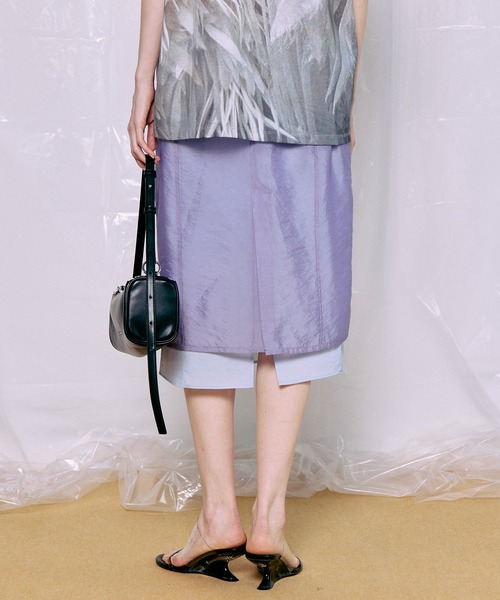 MAISON SPECIAL(メゾンスペシャル)の「Sheer Layered Color Skirt/シアーレイヤードカラースカート(スカート・レディース・グリーン/パープル/オレンジ・36/38)」の12枚目の写真