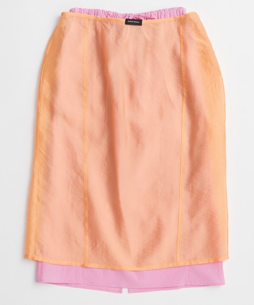 MAISON SPECIAL(メゾンスペシャル)の「Sheer Layered Color Skirt/シアーレイヤードカラースカート(スカート・レディース・グリーン/パープル/オレンジ・36/38)」の16枚目の写真