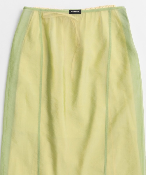 MAISON SPECIAL(メゾンスペシャル)の「Sheer Layered Color Skirt/シアーレイヤードカラースカート(スカート・レディース・グリーン/パープル/オレンジ・36/38)」の17枚目の写真