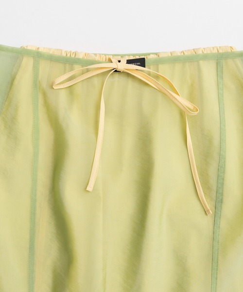MAISON SPECIAL(メゾンスペシャル)の「Sheer Layered Color Skirt/シアーレイヤードカラースカート(スカート・レディース・グリーン/パープル/オレンジ・36/38)」の19枚目の写真
