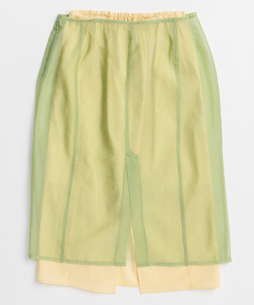 MAISON SPECIAL(メゾンスペシャル)の「Sheer Layered Color Skirt/シアーレイヤードカラースカート(スカート・レディース・グリーン/パープル/オレンジ・36/38)」の20枚目の写真