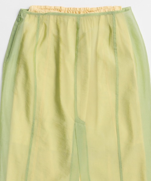 MAISON SPECIAL(メゾンスペシャル)の「Sheer Layered Color Skirt/シアーレイヤードカラースカート(スカート・レディース・グリーン/パープル/オレンジ・36/38)」の21枚目の写真