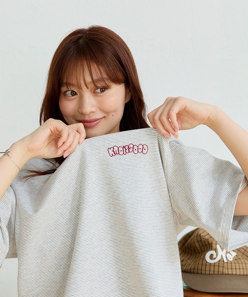 kaoyorinakami(カオヨリナカミ)の「kaoisgood border tee / カオイズグッドボーダーTシャツ(Tシャツ/カットソー・メンズ・ネイビー/グレー・SMALL/MEDIUM/LARGE/X-LARGE)」の1枚目の写真