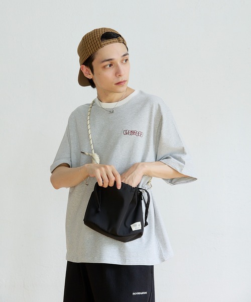 kaoyorinakami(カオヨリナカミ)の「kaoisgood border tee / カオイズグッドボーダーTシャツ(Tシャツ/カットソー・メンズ・ネイビー/グレー・SMALL/MEDIUM/LARGE/X-LARGE)」の15枚目の写真