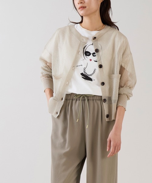 marmors（マルモア）の「【marmors】ネックレスイラストTシャツ（Tシャツ/カットソー・レディース・ベージュ/ホワイト・36）」の15枚目の写真