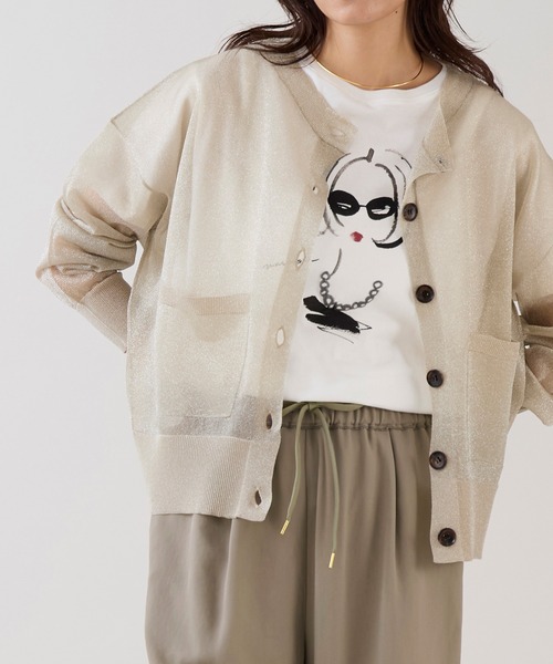 marmors（マルモア）の「【marmors】ネックレスイラストTシャツ（Tシャツ/カットソー・レディース・ベージュ/ホワイト・36）」の16枚目の写真