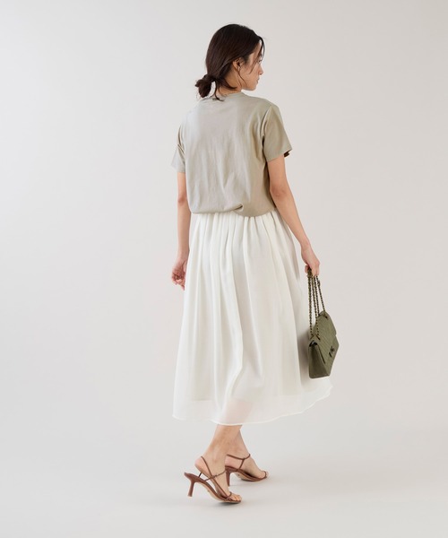 marmors（マルモア）の「【marmors】ネックレスイラストTシャツ（Tシャツ/カットソー・レディース・ベージュ/ホワイト・36）」の4枚目の写真