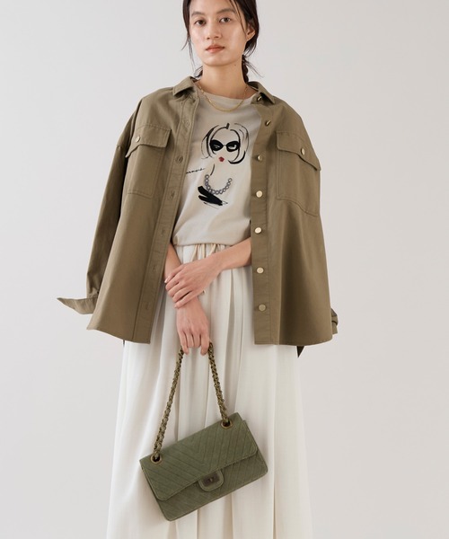 marmors（マルモア）の「【marmors】ネックレスイラストTシャツ（Tシャツ/カットソー・レディース・ベージュ/ホワイト・36）」の6枚目の写真