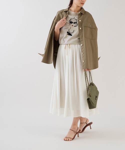 marmors（マルモア）の「【marmors】ネックレスイラストTシャツ（Tシャツ/カットソー・レディース・ベージュ/ホワイト・36）」の7枚目の写真