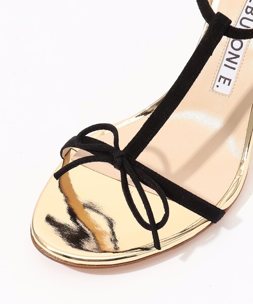 NEBULONI E（ネブローニ）の「NEBULONI E.  RIBBON ヒールサンダル（サンダル・レディース・ゴールド系その他・36.5/37.5/35.5）」の6枚目の写真