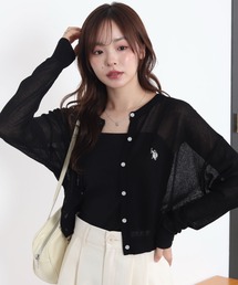 U.S. POLO ASSN.（ユーエスポロアッスン）の「WEGO 【26年春夏新作】U.S. POLO ASSN.別注 シアーカーデ（カーディガン/ボレロ）」