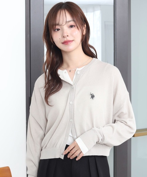 U.S. POLO ASSN.(ユーエスポロアッスン)の「∴WEGO/【WEB限定】U.S. POLO ASSN.別注 シアーカーデ(カーディガン/ボレロ・レディース・ライトグレー/ブラック/ホワイト系その他5/アイボリー・FREE)」の18枚目の写真