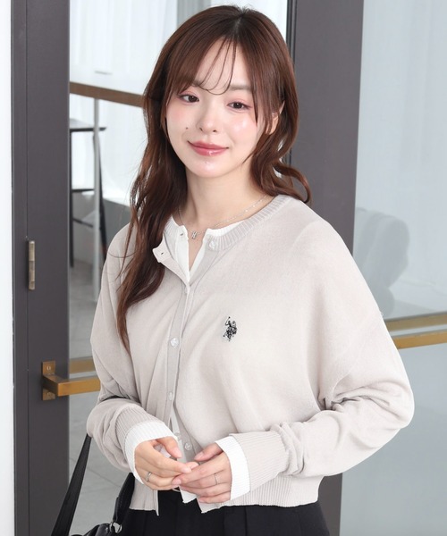 U.S. POLO ASSN.(ユーエスポロアッスン)の「∴WEGO/【WEB限定】U.S. POLO ASSN.別注 シアーカーデ(カーディガン/ボレロ・レディース・ライトグレー/ブラック/ホワイト系その他5/アイボリー・FREE)」の20枚目の写真