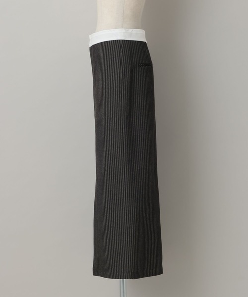 A part by（アパートバイ）の「ヒッコリーIラインスカート（スカート・レディース・ブルー/ブラック・SMALL/MEDIUM）」の3枚目の写真