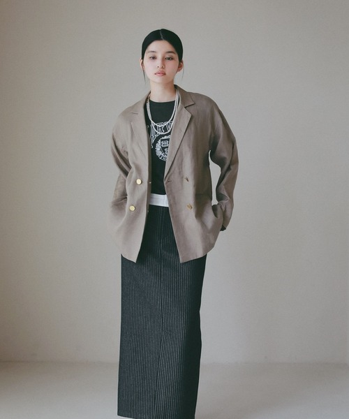 A part by（アパートバイ）の「ヒッコリーIラインスカート（スカート・レディース・ブルー/ブラック・SMALL/MEDIUM）」の16枚目の写真