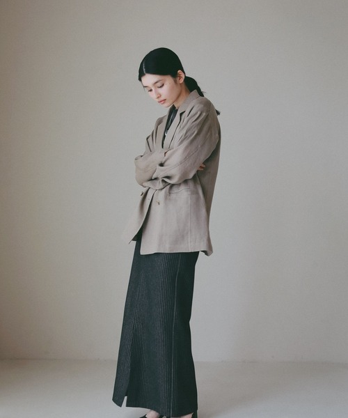 A part by（アパートバイ）の「ヒッコリーIラインスカート（スカート・レディース・ブルー/ブラック・SMALL/MEDIUM）」の17枚目の写真