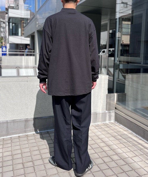 CalCru（カルクルー）の「【CalCru】カルクルー  7oz コットン モック ロングスリーブTシャツ ロンT アメリカ製 CC12LM（Tシャツ/カットソー・メンズ・ホワイト/ブラック/ネイビー・M/L/XL）」の13枚目の写真