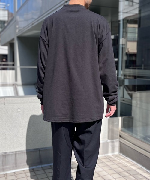 CalCru（カルクルー）の「【CalCru】カルクルー  7oz コットン モック ロングスリーブTシャツ ロンT アメリカ製 CC12LM（Tシャツ/カットソー・メンズ・ホワイト/ブラック/ネイビー・M/L/XL）」の15枚目の写真