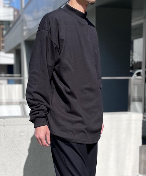 CalCru（カルクルー）の「【CalCru】カルクルー  7oz コットン モック ロングスリーブTシャツ ロンT アメリカ製 CC12LM（Tシャツ/カットソー・メンズ・ホワイト/ブラック/ネイビー・M/L/XL）」の12枚目の写真
