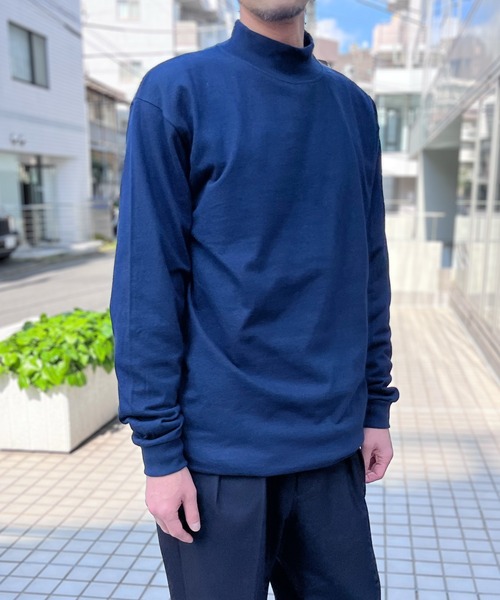 CalCru（カルクルー）の「【CalCru】カルクルー  7oz コットン モック ロングスリーブTシャツ ロンT アメリカ製 CC12LM（Tシャツ/カットソー・メンズ・ホワイト/ブラック/ネイビー・M/L/XL）」の17枚目の写真