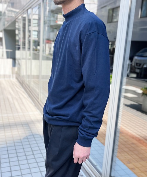 CalCru（カルクルー）の「【CalCru】カルクルー  7oz コットン モック ロングスリーブTシャツ ロンT アメリカ製 CC12LM（Tシャツ/カットソー・メンズ・ホワイト/ブラック/ネイビー・M/L/XL）」の18枚目の写真