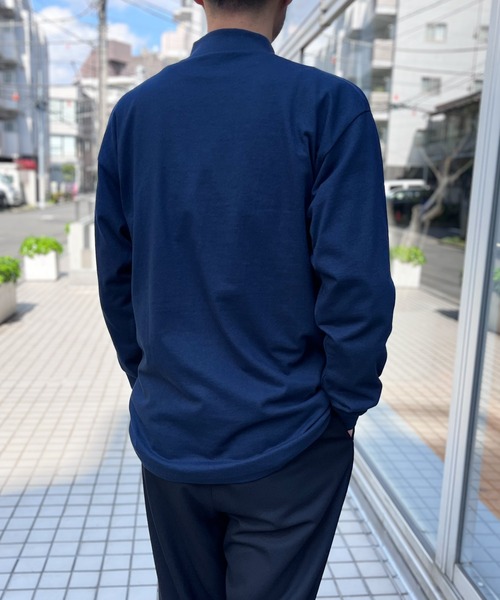 CalCru（カルクルー）の「【CalCru】カルクルー  7oz コットン モック ロングスリーブTシャツ ロンT アメリカ製 CC12LM（Tシャツ/カットソー・メンズ・ホワイト/ブラック/ネイビー・M/L/XL）」の19枚目の写真