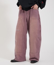 Perushu（ペルーシュ）の「LOOSEFIT DAMAGED DOUBLE-KNEE PANTS／ルーズフィットダメージダブルニーパンツ（デニムパンツ）」