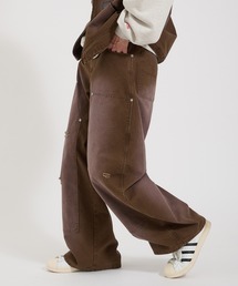 Perushu（ペルーシュ）の「LOOSEFIT DAMAGED DOUBLE-KNEE PANTS／ルーズフィットダメージダブルニーパンツ（デニムパンツ）」