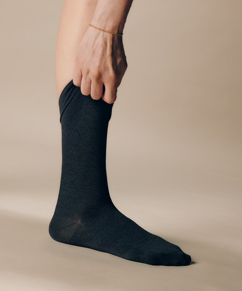UNQUITTE(アンキュイット)の「【UNQUITTE】effortless socks UNQ10(ソックス/靴下・レディース・チャコールグレー/ブラック/ネイビー・M/L)」の3枚目の写真