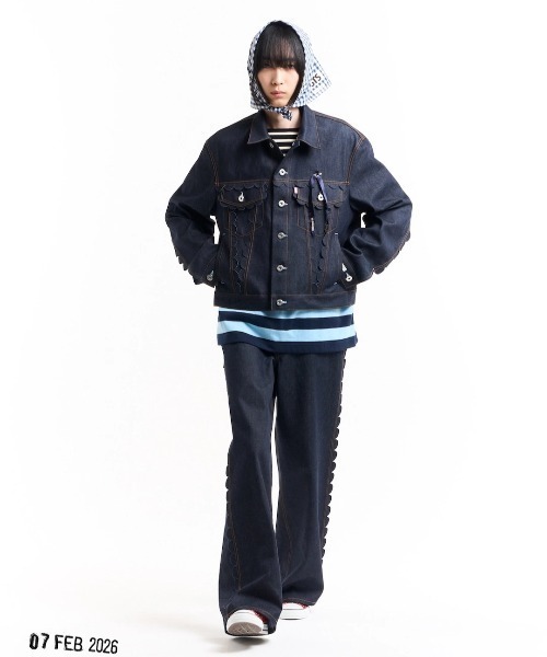 TSTS（ティーエスティーエス）の「SPEECH BUBBLES DENIM JACKET（デニムジャケット・メンズ・インディゴブルー・L）」の2枚目の写真