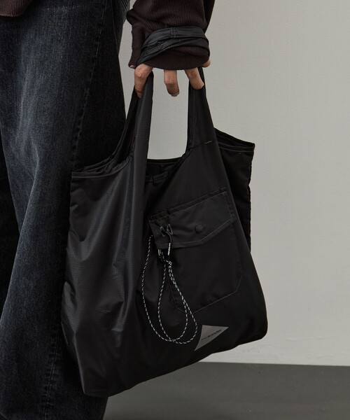 and wander X-Pac 45L 2wayトートバッグ　ブラック and wander（アンドワンダー）の「and wander/アンドワンダー X-Pac