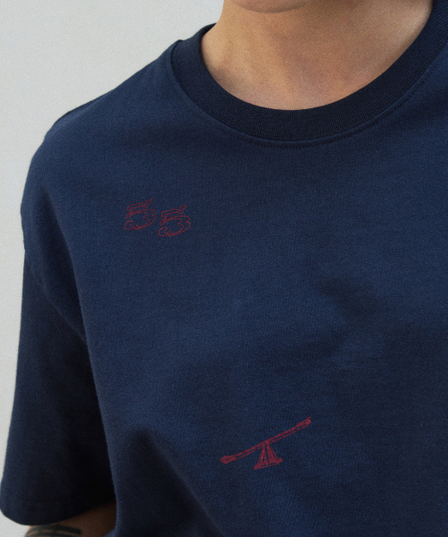 SLOWACID（スローアシッド）の「ウォッシュドスタンプ半袖Tシャツ[ネイビー]（Tシャツ/カットソー・レディース・その他・SMALL/MEDIUM/LARGE/X-LARGE/X-SMALL）」の5枚目の写真