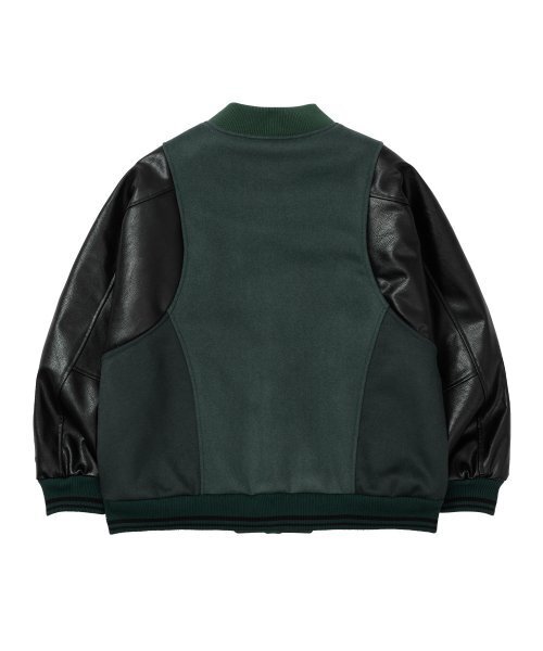 AJOBYAJO（アジョバイアジョ）の「Wool Mixed Varsity Stadium Jacket [GREEN]（スタジャン・レディース・その他・XL/LARGE）」の5枚目の写真